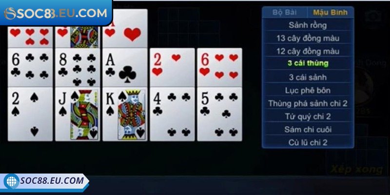 Mậu Binh SOC88 – Chiến Thuật Thắng Nhanh Trong Từng Ván Bài 3 Quy trình so chi xác định thắng thua